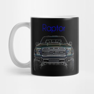 F-150 Raptor Monster Pick Up Truck Front & Rear Tee Mug